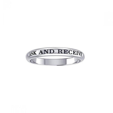 Ask and Receive Silver Ring TRI422 - Jewelry